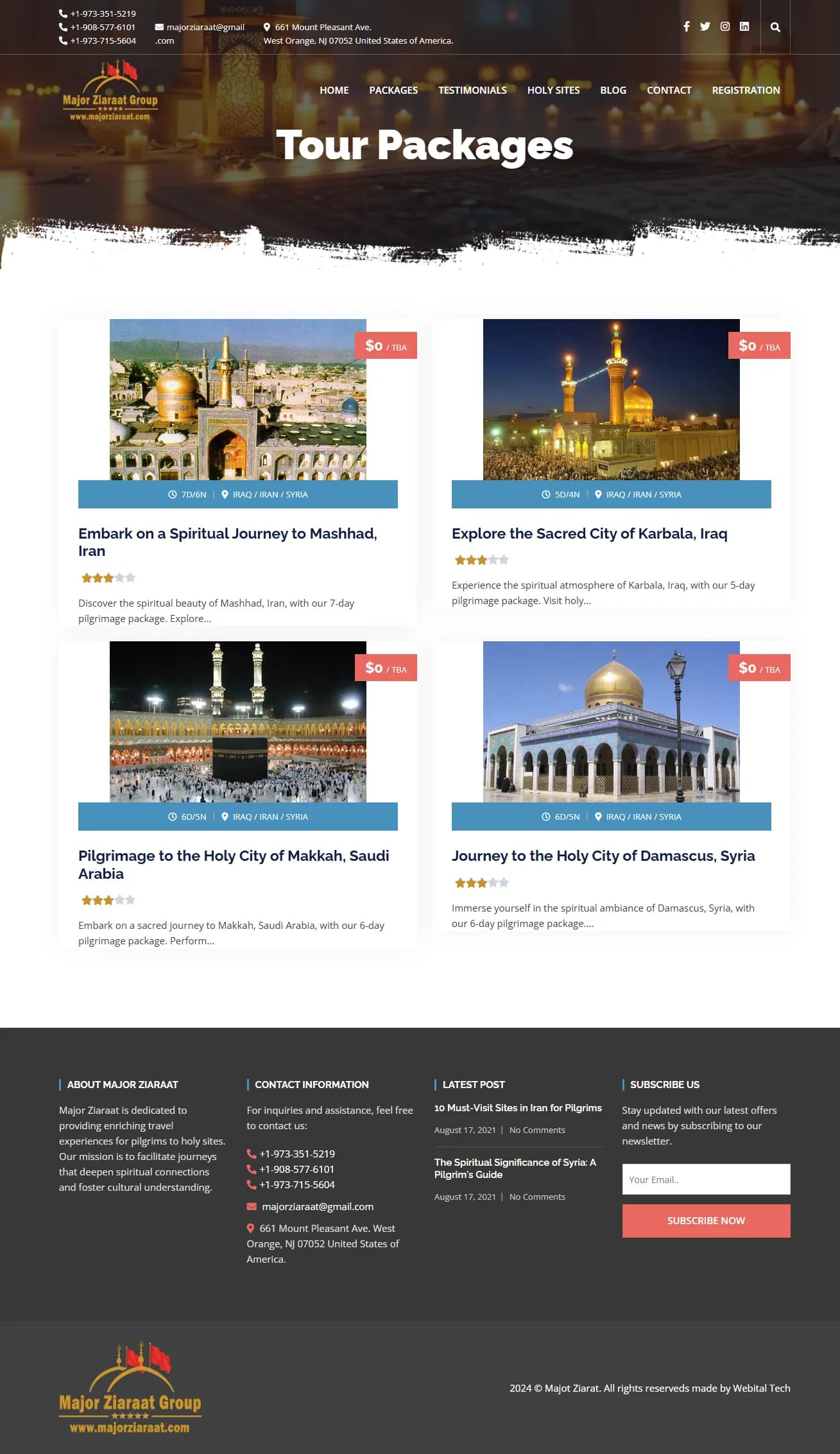 Majorziaraat - Travel website preview
