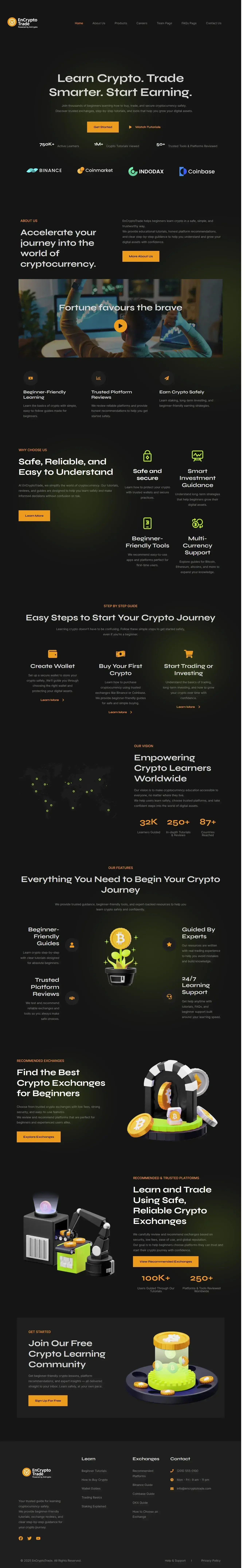 Encrypto - Trade website preview