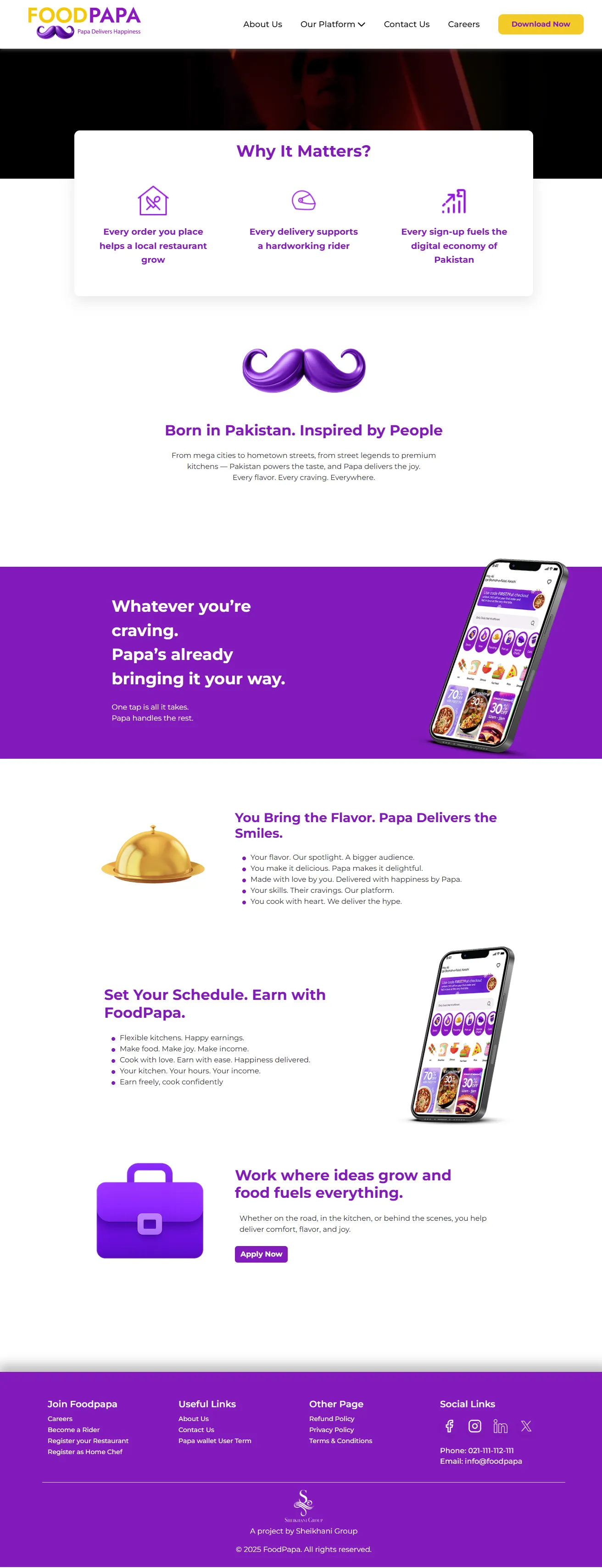 FoodPapa - Delivery website preview